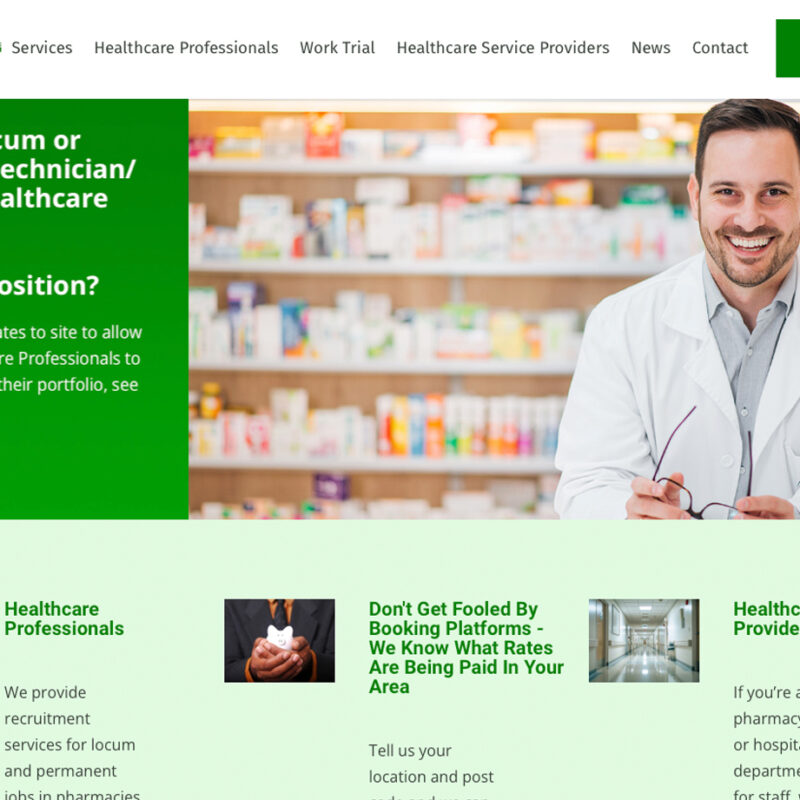 Website design for Nightingale Pharmacy Services by Weborchard web design company, East Riding, Beverley