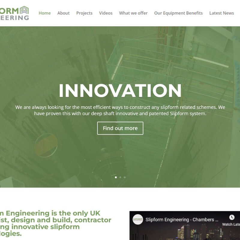 Beverley website design company weborchard website design and build for Slipeform Engineering London