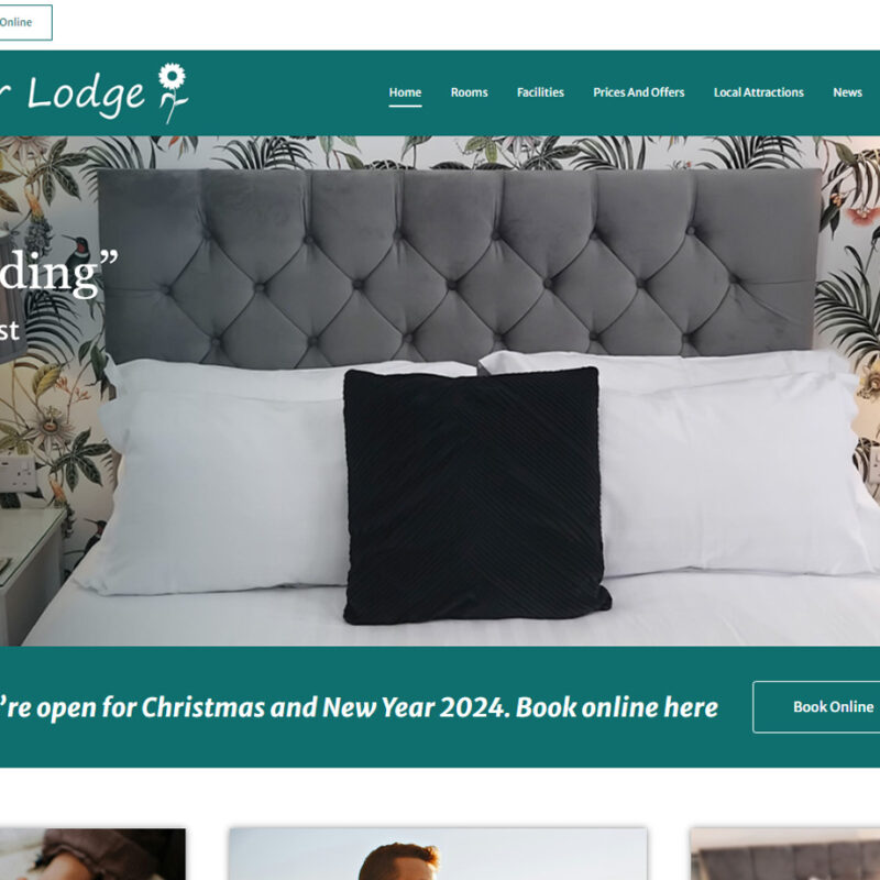 Beverely website design company Weborchard - web design and build using wordpress for sunflower lodge bed and breakfast bridlington