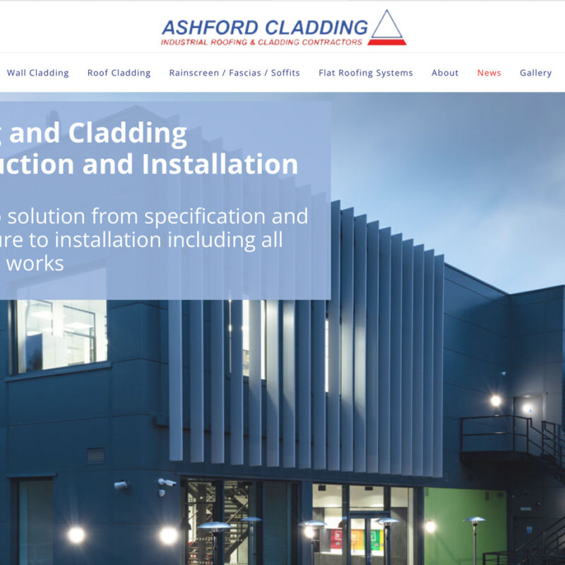Ashford cladding, industrial roofing and cladding contractors website by weborchard web design, Beverley and hull