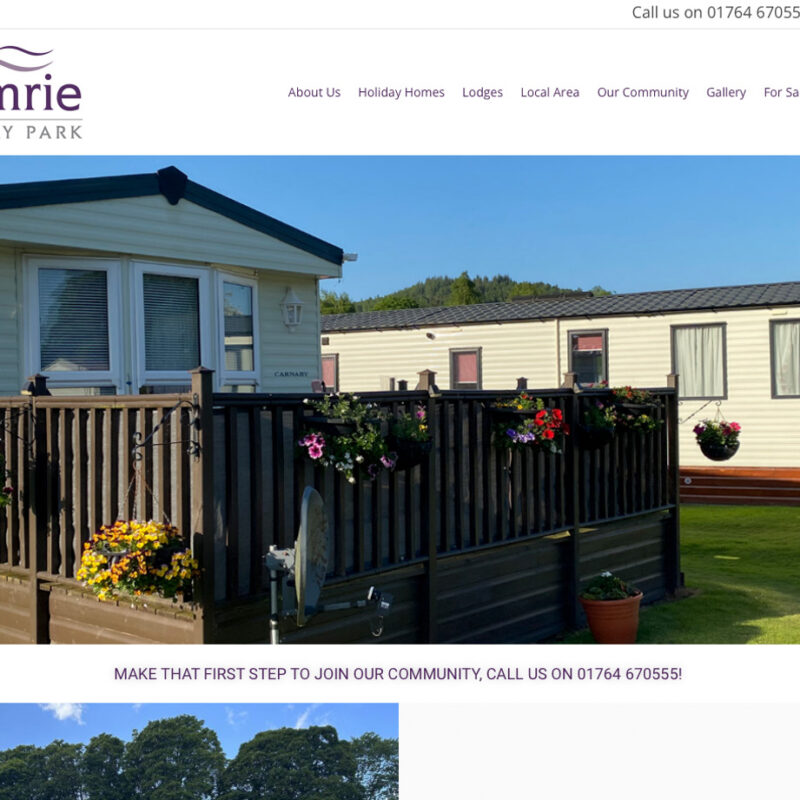 Responsive web design by weborchard, Comrie Holiday Park Wordpress website, hull and Beverley website design