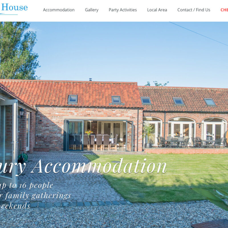 Wordpress web design by weborahrd, Foldyard House Luxury accommodation responsive website, Beverley