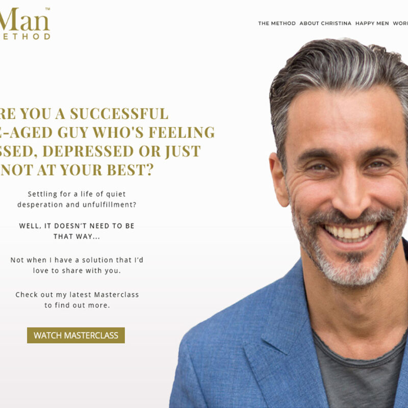 Web Design Beverley by Weborchard - website Design for The Happy Man Method - Wordpress website design