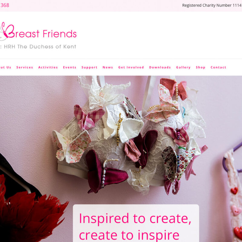 Weborchards websites with Wordpress, Her Breast Friends Charity web design in beverly and hull