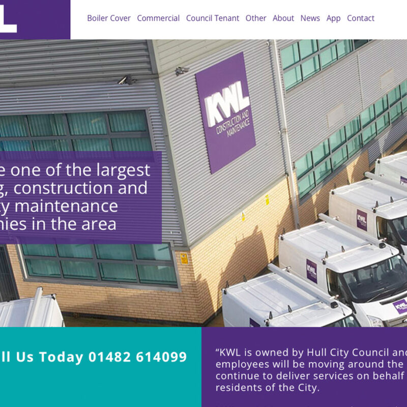 Hull and beverley Wordpress web design by weborchard, KWL website transformation
