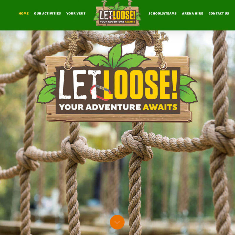 Beverley web designer for let loose adventure park by weborchard, creating Wordpress websites in Beverley