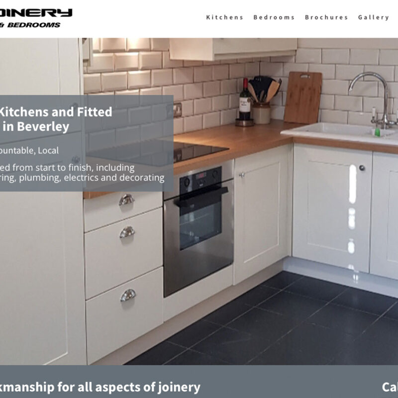 Website designer for RM Joinery by weborchard, web design with Wordpress