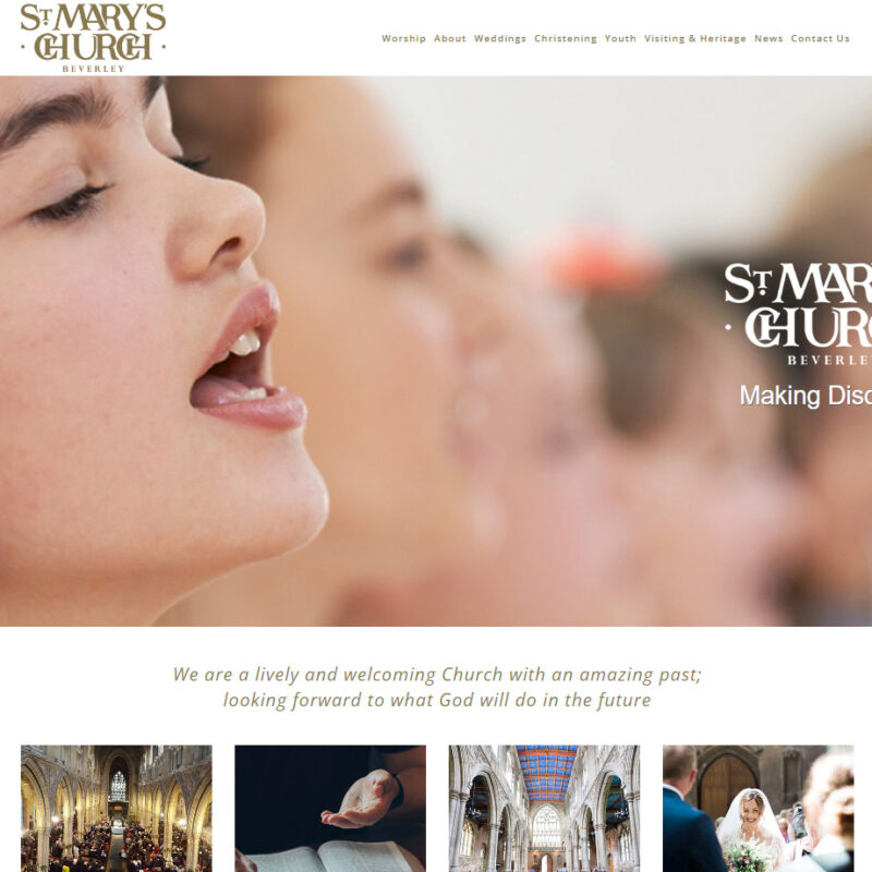 St Marys Church Beverley - Website Design by Weborchard Beverley East Yorkshire