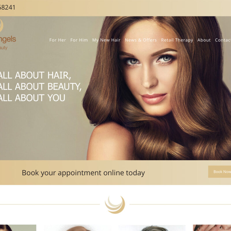 Urban Angels hair and beauty new website by weborchard, wordpress web design beverley