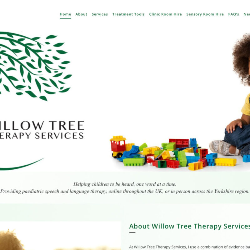 Wordpress website design Beverley, Willow Tree Therapy Services Web design by weborchard