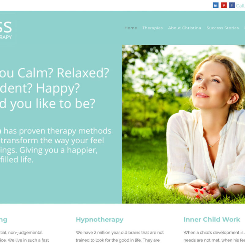 Weborchard beverly website, Bliss Hypnotherapy web design with wordpress