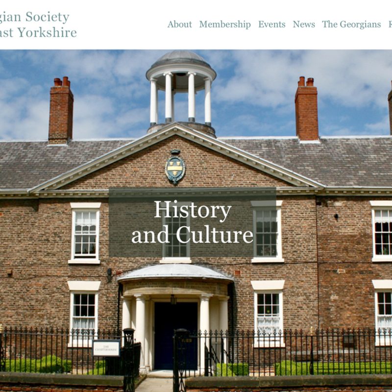Georgian Society for East Yorkshie website design by weborchard, Hull and Beverley web design company