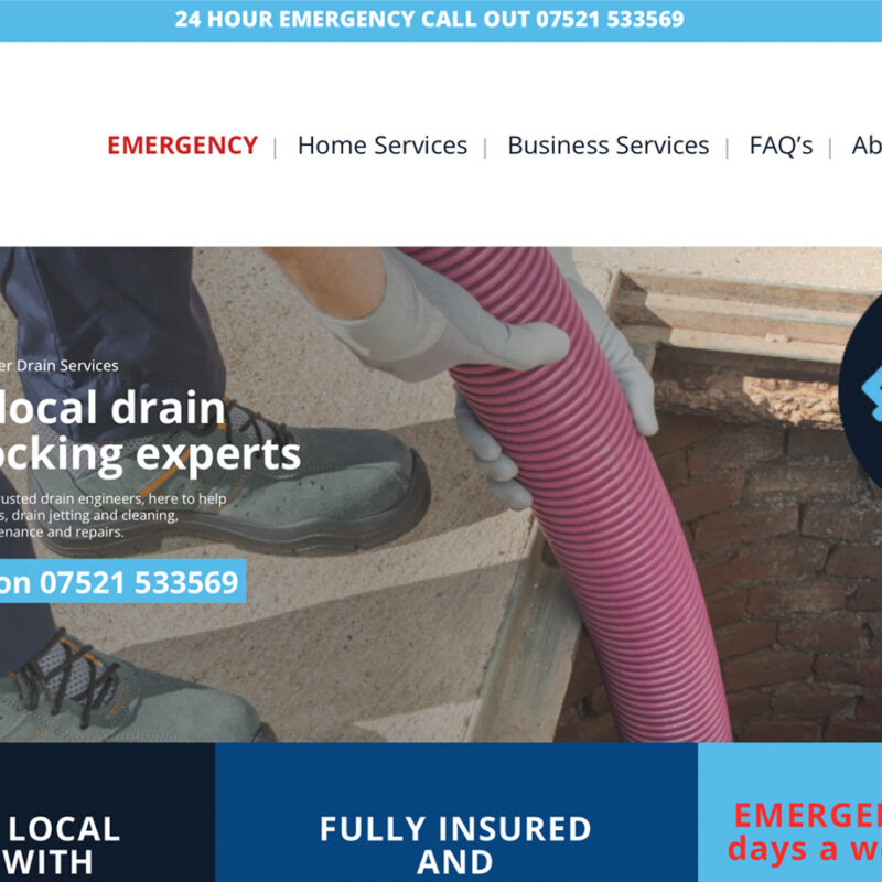 New website design for Hull and Humber Drain Services (HHDS) by Weborchard Web Design company in Beverly. Wordpress website