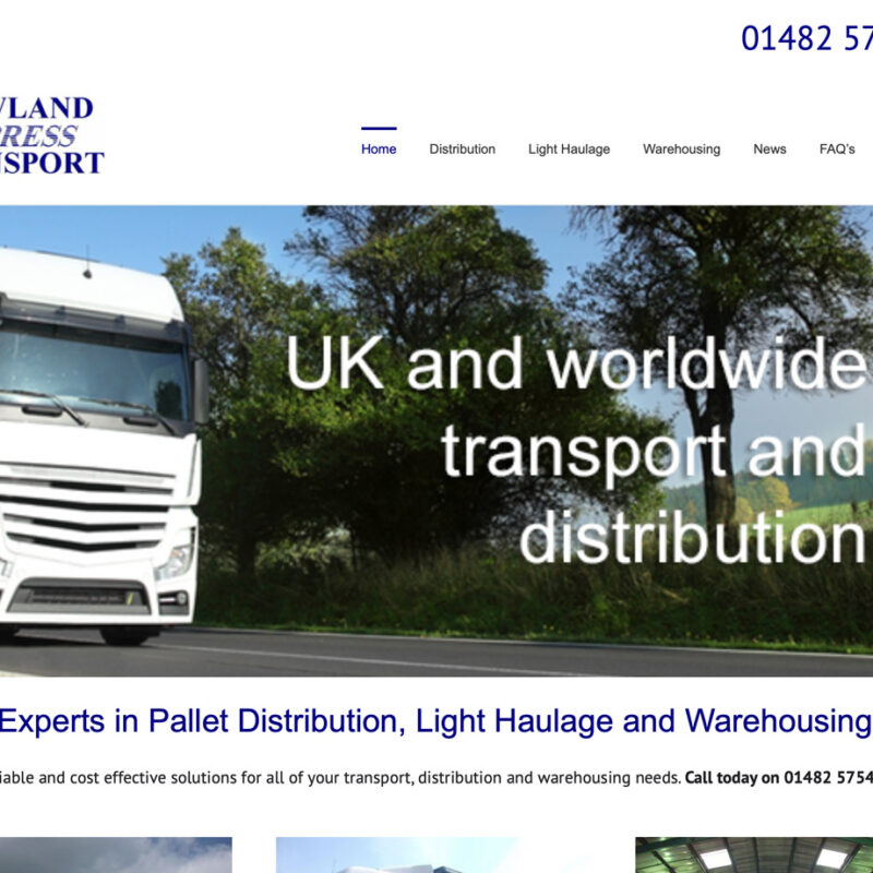 web design east yorkshire, beverley for Newland express transport by weborcharad website designs, Wordpress site